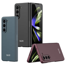 Load image into Gallery viewer, Electroplated Slim Samsung Galaxy Z Fold 5 Case with Front Screen Tempered Glass Protector - Mycasety Mycasety
