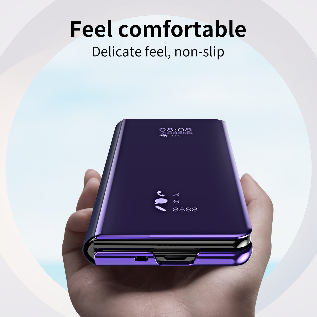 Smart Mirror Clear View Flip Case Luxury Magnetic Leather Kickstand Shockproof Cover For Galaxy Z Fold 7/6/5/4/3