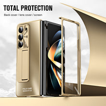 Carregar imagem no visualizador da galeria, Frosted Electroplating Shockproof Phone Case With Front Screen Protector &amp; Bracket For Galaxy Z Fold6/5/4/3
