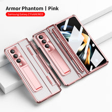Load image into Gallery viewer, Armor Hinge Folding Magnetic Bracket Shell Case For Samsung Galaxy Z Fold3 Fold4 5G With S-Pen Slot &amp; Stylus - Mycasety Mycasety
