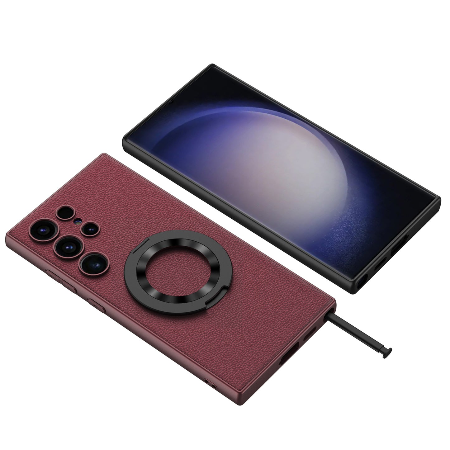 Magnetic Bracket Case with Magsafe Ring For Samsung S24Ultra S24Plus S24