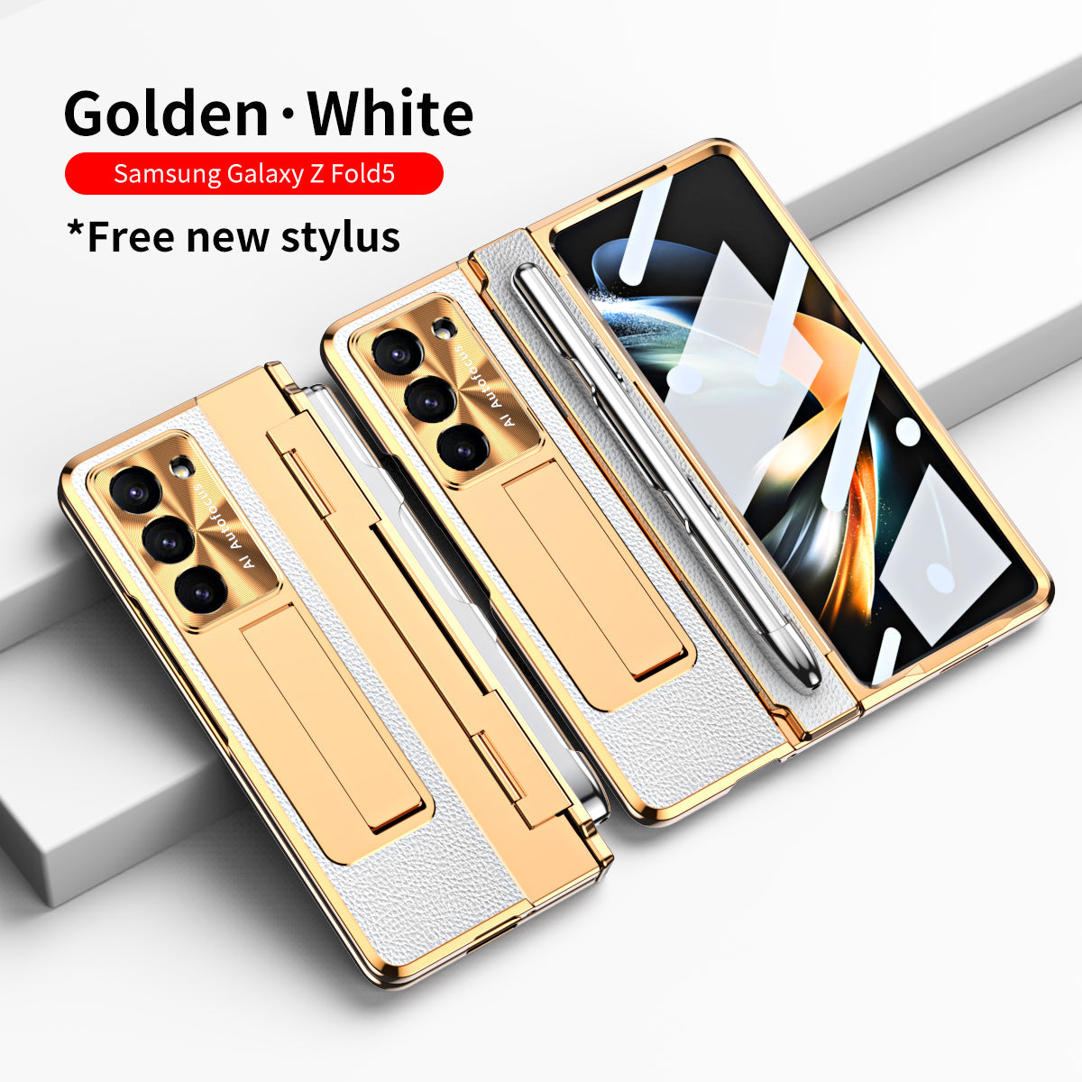 Armor Electroplated Anti-fall Protective Phone Case For Samsung Galaxy Z Fold3/4/5 With Back Screen Glass - Mycasety Mycasety