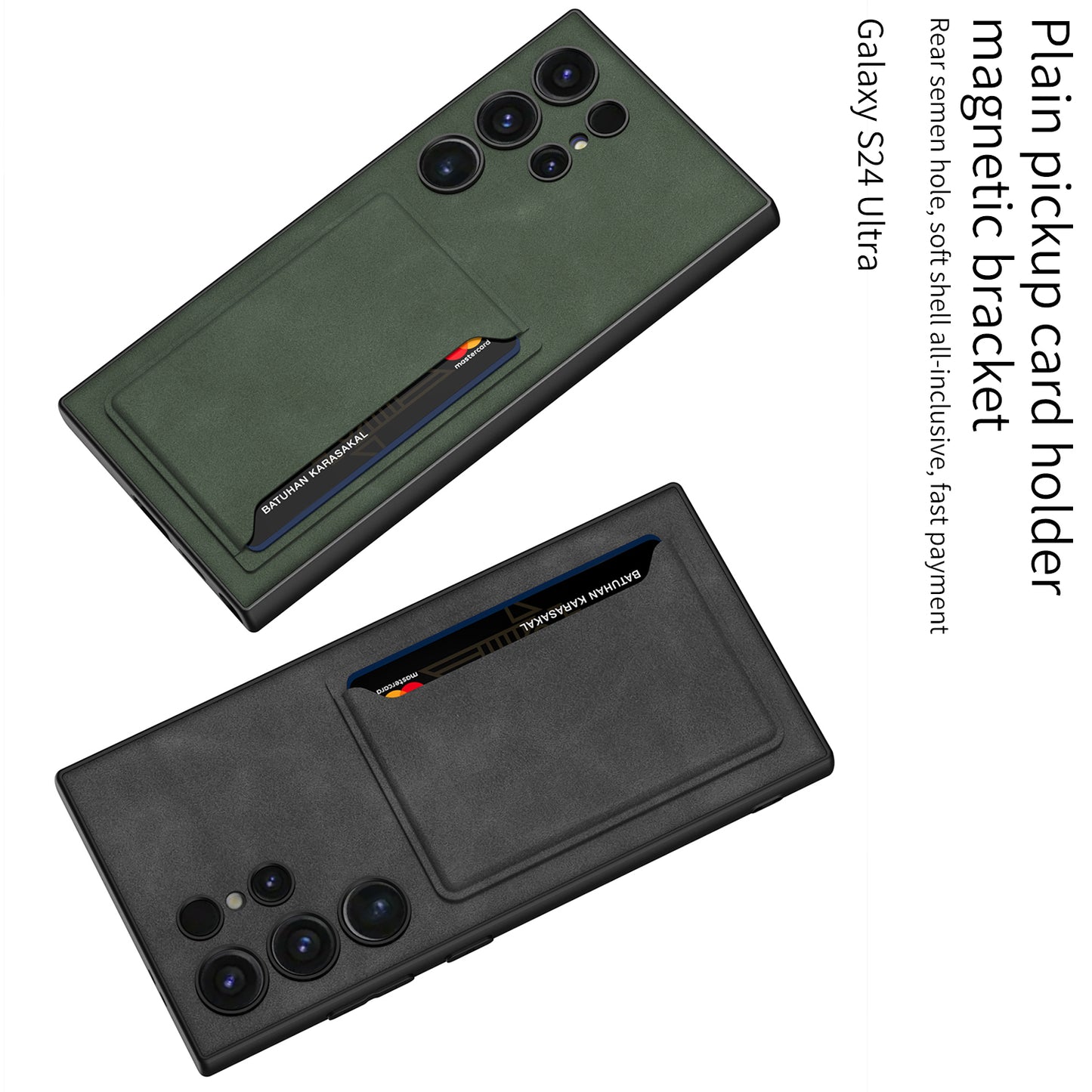 Leather Cardholder Case For Samsung S24Ultra S24Plus S24