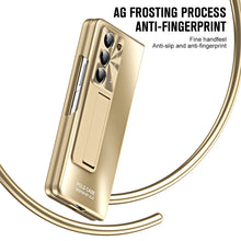 Carregar imagem no visualizador da galeria, Frosted Electroplating Shockproof Phone Case With Front Screen Protector &amp; Bracket For Galaxy Z Fold6/5/4/3
