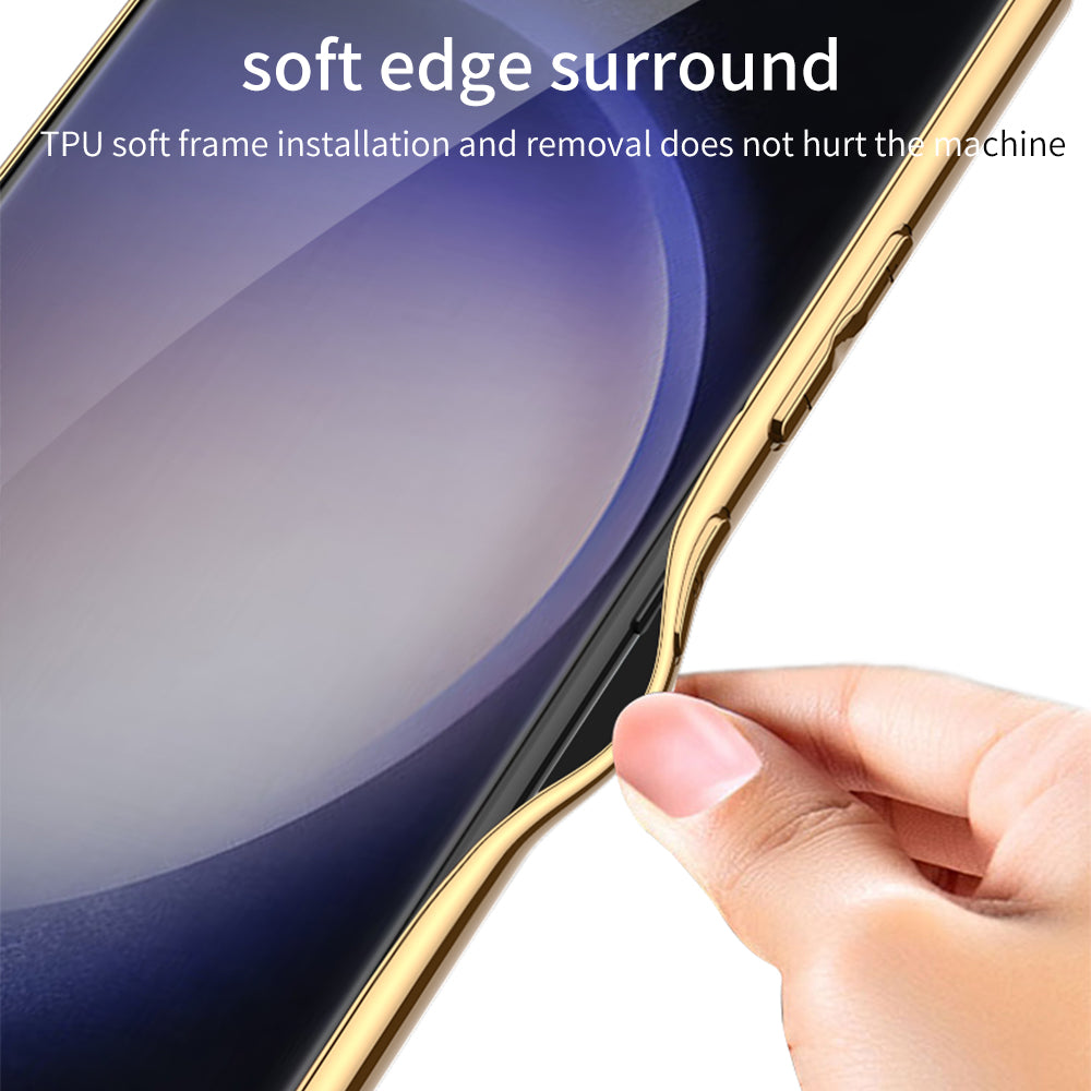 Electroplated Leather Soft Case For Samsung Galaxy S24Ultra S24Plus S24