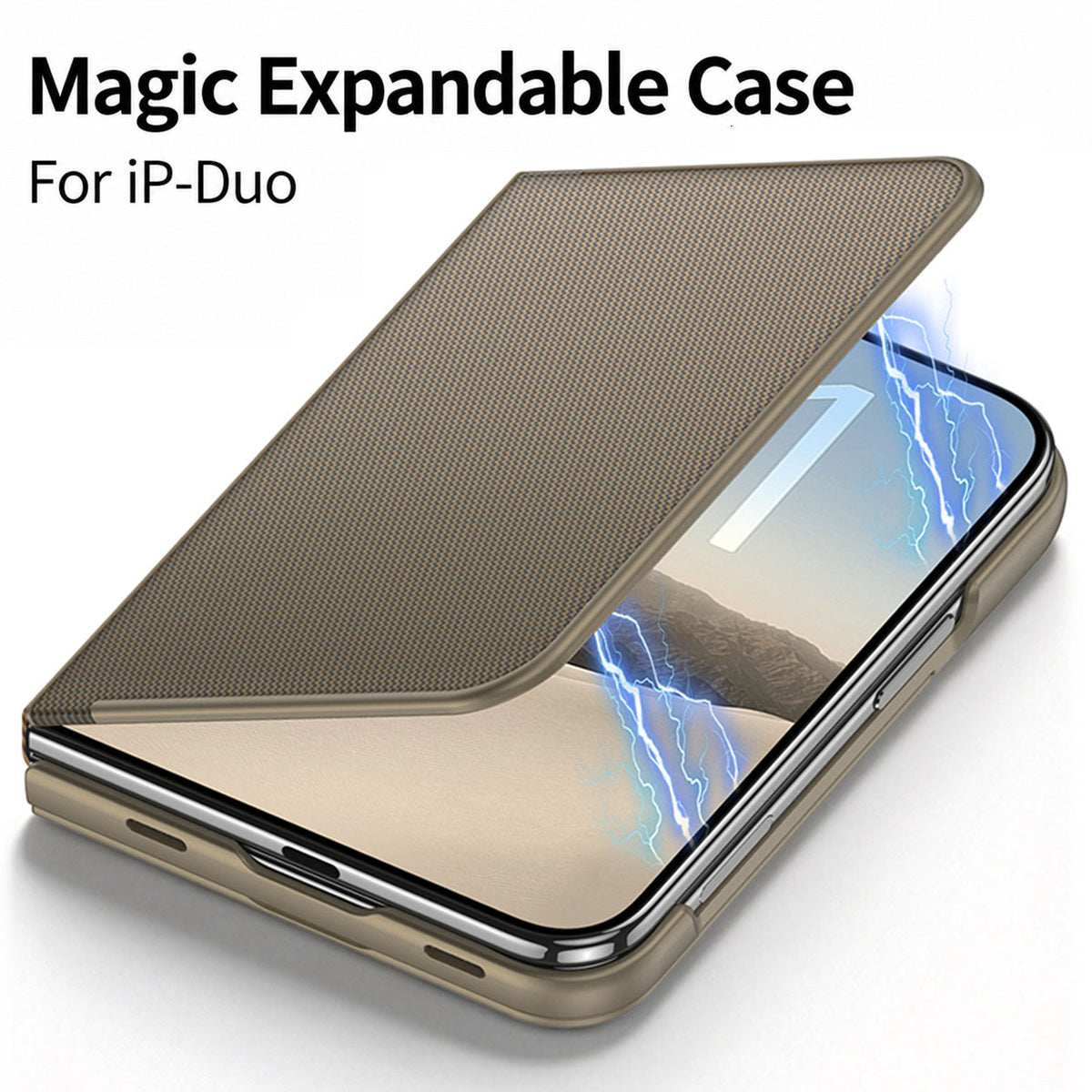 iPhone Duo | Magnetic Flip Phone Case with Expandable Cover & Built-in Folding Stand | 50% OFF