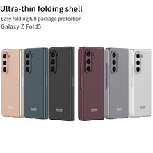 Load image into Gallery viewer, Electroplated Slim Samsung Galaxy Z Fold 5 Case with Front Screen Tempered Glass Protector - Mycasety Mycasety
