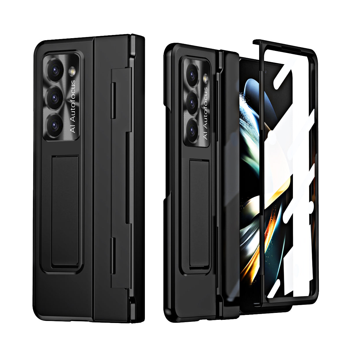 Armor Electroplated Anti-fall Protective Phone Case For Samsung Galaxy Z Fold3/4/5 With Back Screen Glass - Mycasety Mycasety