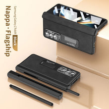 Load image into Gallery viewer, Luxury Nappa Leather Cover Magnetic Hinge Folding Shell Case For Samsung Galaxy Z Fold3 Fold4 Fold5 With S-Pen Slot &amp; Stylus - Mycasety Mycasety
