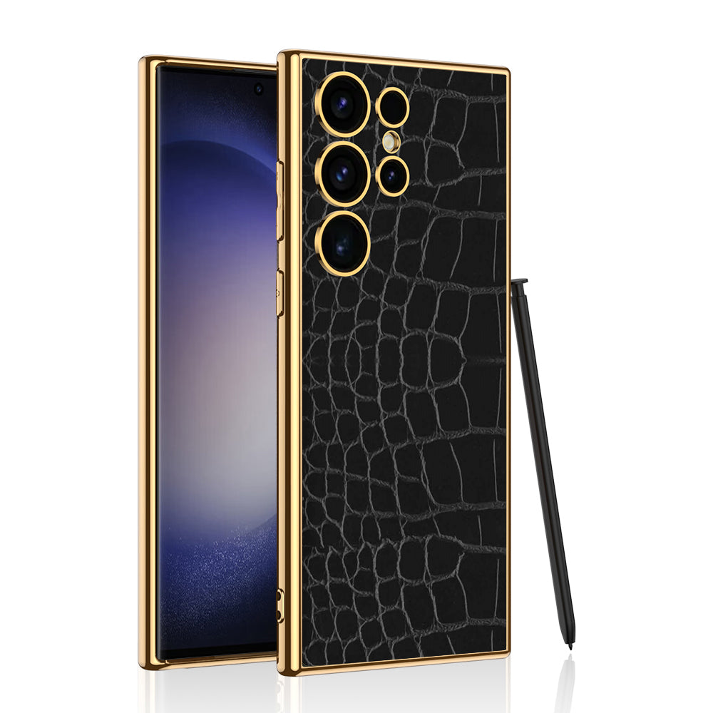 Electroplated Leather Soft Case For Samsung Galaxy S24Ultra S24Plus S24