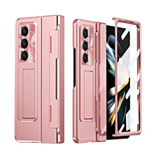 Load image into Gallery viewer, Golden Armor Hinge Magnetic Bracket Protective Phone Case With Front Protection Film For Samsung Galaxy Z Fold5 Fold4 Fold3 - Mycasety Mycasety
