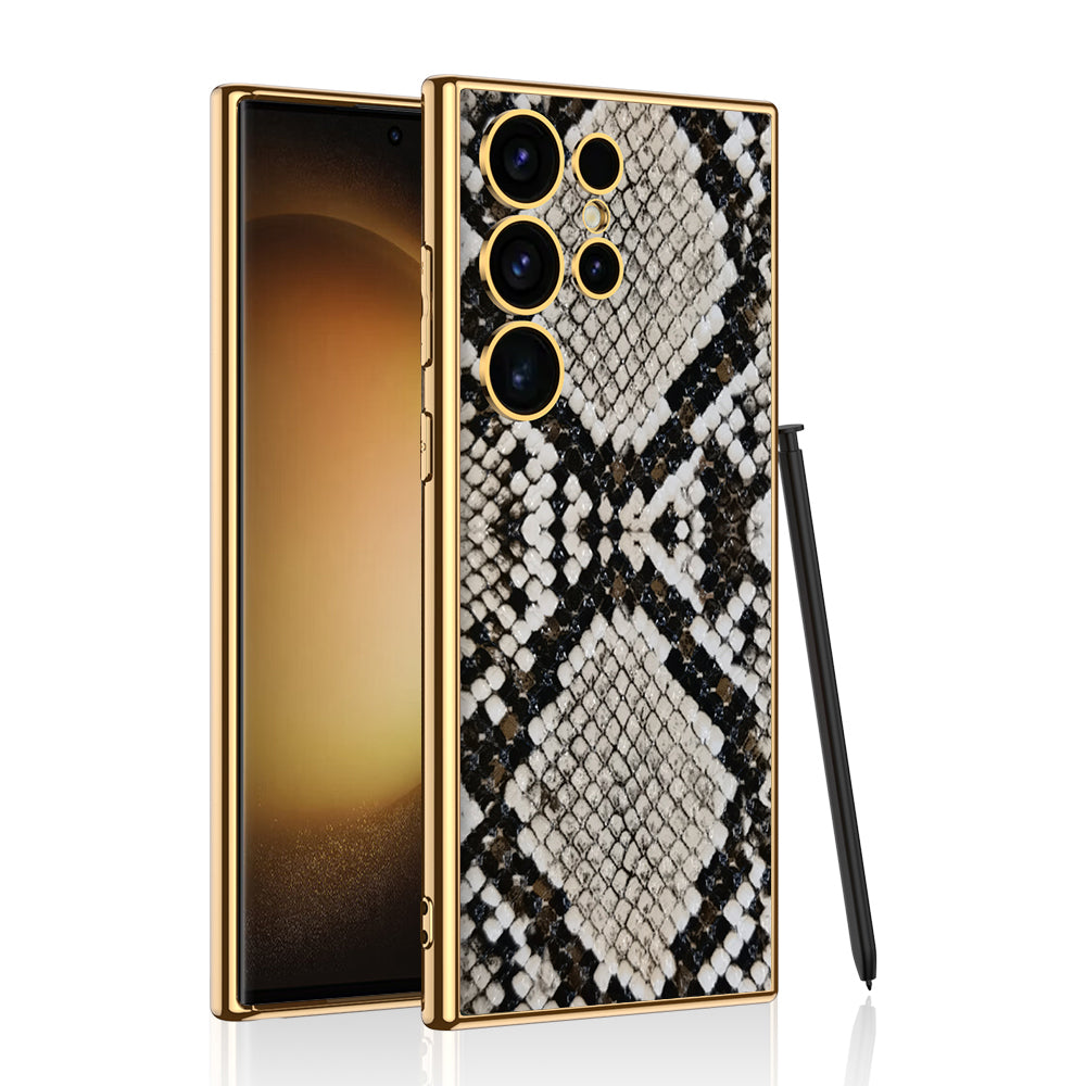 Electroplated Leather Soft Case For Samsung Galaxy S24Ultra S24Plus S24