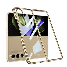 Load image into Gallery viewer, Electroplated Phantom Galaxy Z Fold 5 Case with Front Screen Tempered Glass Protector &amp; Ring - Mycasety Mycasety
