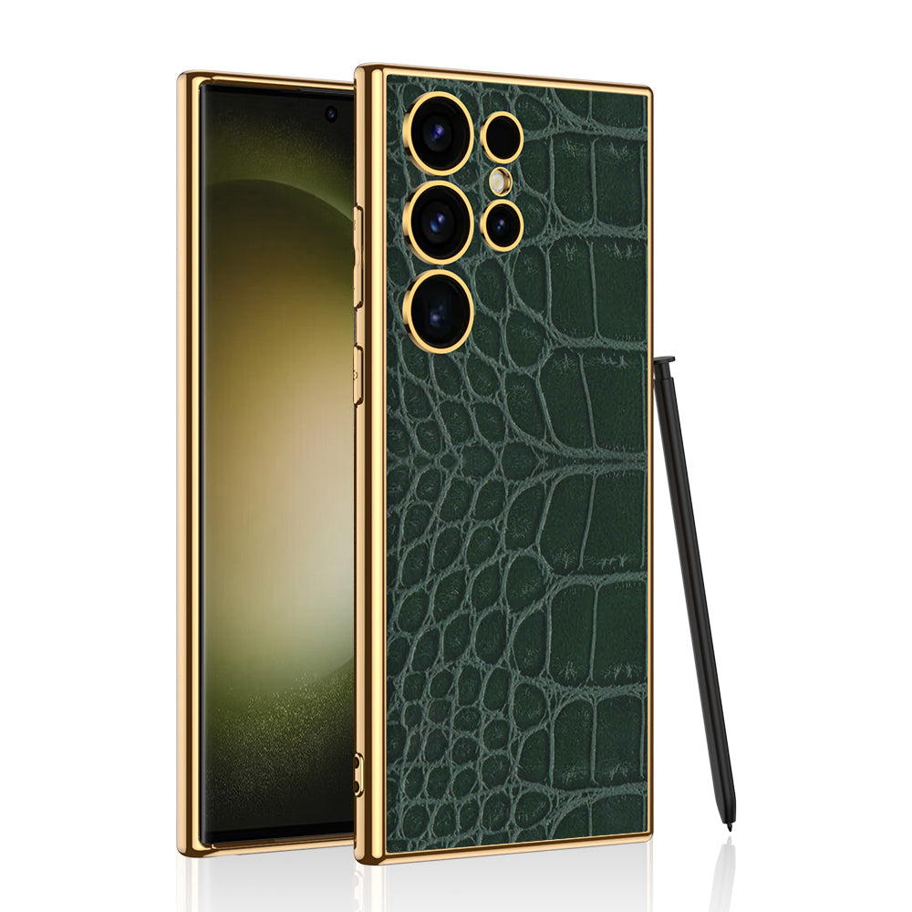 Electroplated Leather Soft Case For Samsung Galaxy S24Ultra S24Plus S24