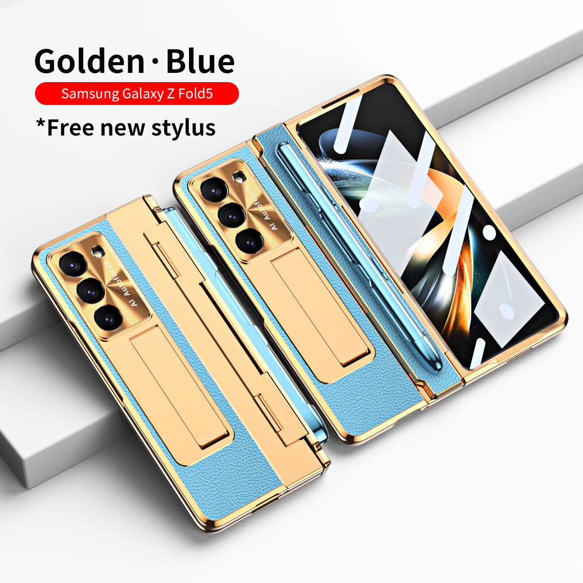 Armor Electroplated Anti-fall Protective Phone Case For Samsung Galaxy Z Fold3/4/5 With Back Screen Glass - Mycasety Mycasety