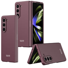 Load image into Gallery viewer, Electroplated Slim Samsung Galaxy Z Fold 5 Case with Front Screen Tempered Glass Protector - Mycasety Mycasety
