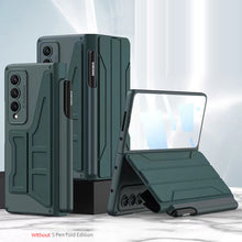Load image into Gallery viewer, Business Samsung Galaxy Z Fold4 5G Flip Case Leather Cover With Film Detachable S Pen Holder - Mycasety Mycasety
