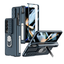 Load image into Gallery viewer, Magnetic Folding Armor Lens Protective Case With Back Screen Protector For Samsung Galaxy Z Fold3 Fold4 Fold5 - Mycasety Mycasety
