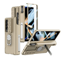 Load image into Gallery viewer, Magnetic Folding Armor Lens Protective Case With Back Screen Protector For Samsung Galaxy Z Fold3 Fold4 Fold5 - Mycasety Mycasety
