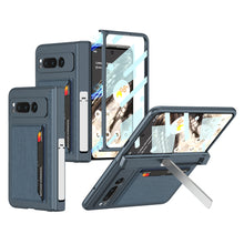 Load image into Gallery viewer, Magnetic Folding All-inclusive Leather Case With Tempered Film For Google Pixel Fold With Damped Folding Bracket &amp; Card Holder - mycasety2023 Mycasety
