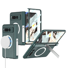 Load image into Gallery viewer, Magnetic Magsafe All-inclusive Invisible Bracket Leather Case For Google Pixel Fold With Back Screen Protector - mycasety2023 Mycasety
