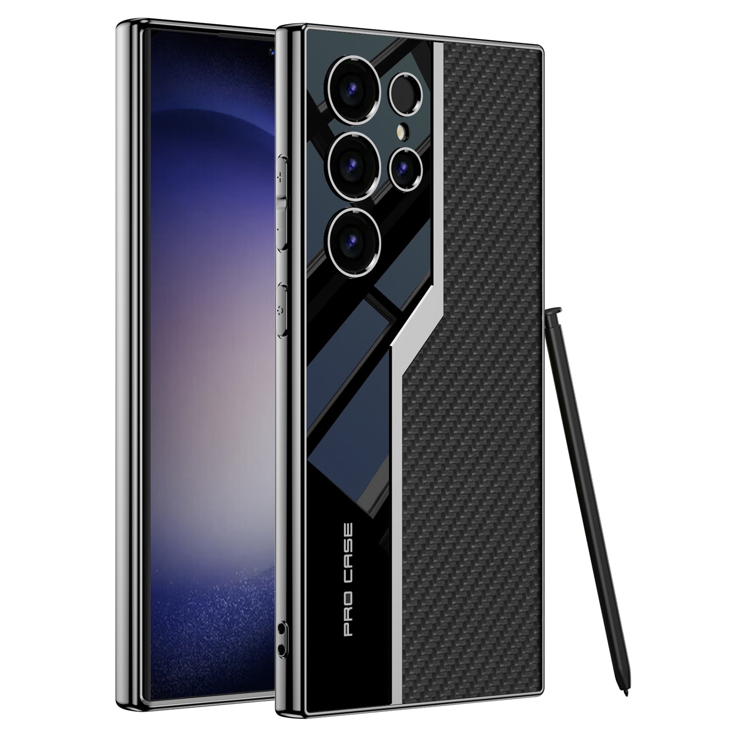 Electroplated Plain Leather S24 S24 Ultra Pro Case
