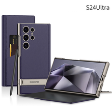Carregar imagem no visualizador da galeria, Luxury Leather Cardholder Case With Stand For Samsung S24Ultra S23Ultra
