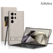 Charger l&#39;image dans la galerie, Luxury Leather Cardholder Case With Stand For Samsung S24Ultra S23Ultra
