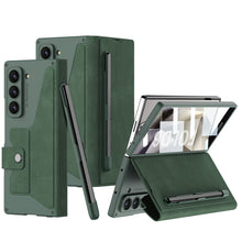 Load image into Gallery viewer, Luxurious Suede Cover Shockproof Phone Case With Screen Protector and Pen Slot For Galaxy Z Fold 7/6/5/4/3
