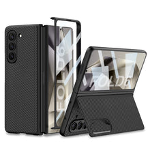 Lade das Bild in den Galerie-Viewer, Luxury Leather Shockproof Phone Case With Back Screen Protector For Samsung Galaxy Z Fold6
