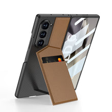 Cargar imagen en el visor de la galería, Leather Card Holder Shockproof Phone Case With Screen Protector For Samsung Galaxy Z Fold6
