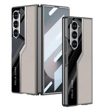 Load image into Gallery viewer, Electroplating Leather Shockproof Phone Case With Screen Protector For Galaxy Z Fold 7/6

