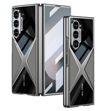 Load image into Gallery viewer, Electroplating Leather Shockproof Phone Case With Screen Protector For Galaxy Z Fold 7/6
