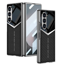 Load image into Gallery viewer, SPORTS DESIGN | Electroplating Leather Shockproof Phone Case With Screen Protector For Galaxy Z Fold6
