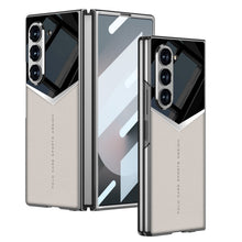 Load image into Gallery viewer, Electroplating Leather Shockproof Phone Case With Screen Protector For Galaxy Z Fold 7/6
