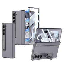 Cargar imagen en el visor de la galería, Magnetic Hinge Bracket Shockproof Leather Phone Case With Back Screen Protector For Samsung Galaxy Z Fold6
