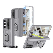 Load image into Gallery viewer, Armor Shockproof Ring Holder Pen Box Phone Case With Screen Protector For Galaxy Z Fold6
