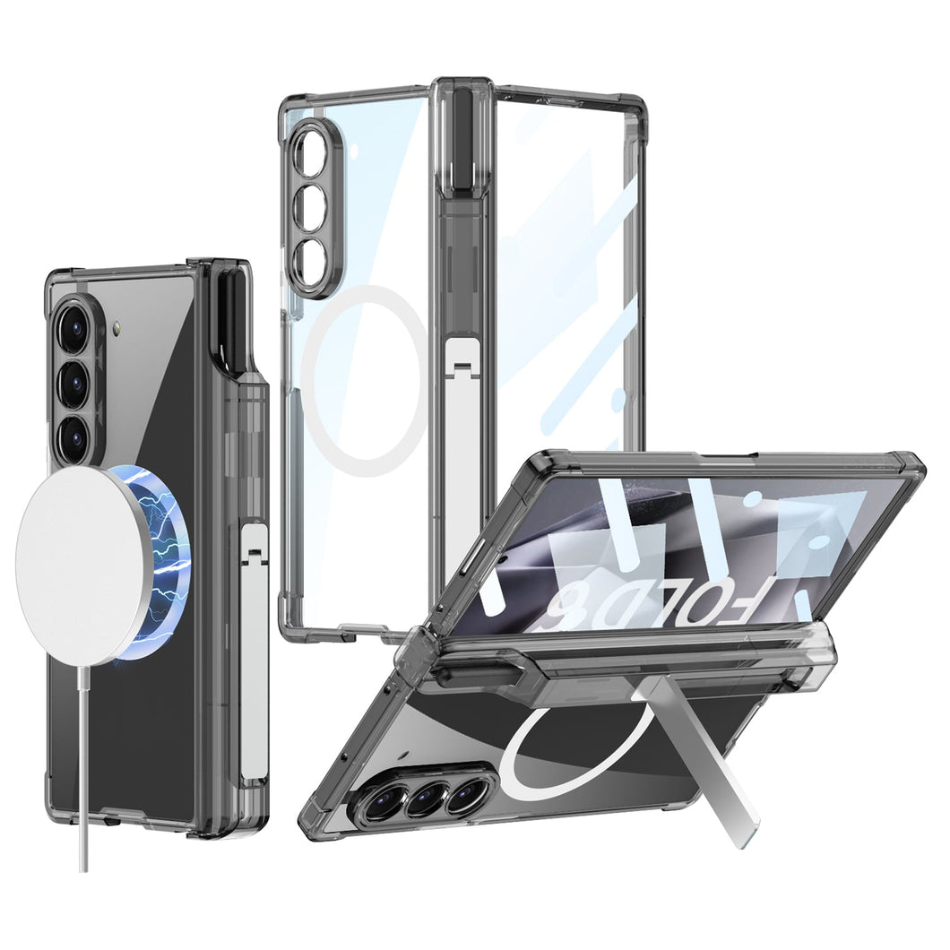 Transparent Magnetic Shockproof Phone Case With Screen Protector & Pen Box For Samsung Galaxy Z Fold6