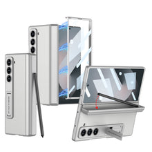 Load image into Gallery viewer, Magnetic Pen Box Shockproof Leather Phone Case With Screen Glass Protector For Galaxy Z Fold 6/5/4/3
