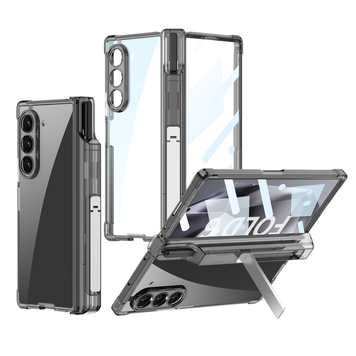 Magnetic Shockproof Phone Case With Screen Glass Protector & Pen Box Hinge For Galaxy Z Fold 6/5