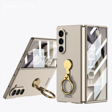 Load image into Gallery viewer, Luxury Shockproof Phone Case With Gold Ring Holder For Galaxy Z Fold 6
