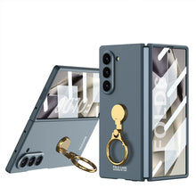 Cargar imagen en el visor de la galería, Luxury Shockproof Phone Case With Gold Ring Holder For Samsung Galaxy Z Fold 6
