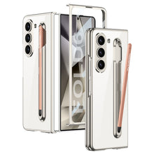 Charger l&#39;image dans la galerie, Transparent Electroplating Protective Phone Case With Pen Tray Shell and Film For Samsung Galaxy Z Fold6
