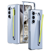 Carregar imagem no visualizador da galeria, Transparent Electroplating Protective Phone Case With Pen Tray Shell and Film For Samsung Galaxy Z Fold6
