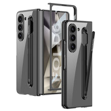 Load image into Gallery viewer, Transparent Electroplating Protective Phone Case With Pen Tray Shell and Film For Samsung Galaxy Z Fold6
