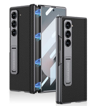 Load image into Gallery viewer, Magnetic Hinge Hidden Bracket All-included Leather Case With Back Screen Protector For Galaxy Z Fold 7/6/5
