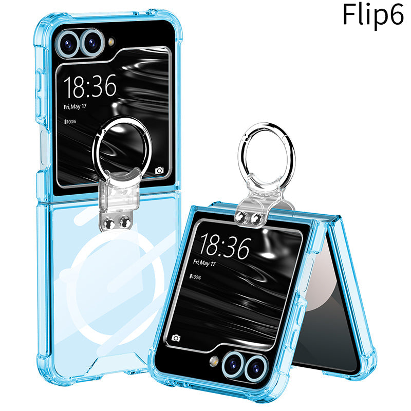 Airbag Anti-fall Transparent Galaxy Z Flip6 / Flip5 / Flip4 Case with Ring Holder