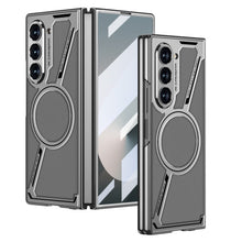 Load image into Gallery viewer, Electroplating Leather Shockproof Phone Case With Screen Protector For Galaxy Z Fold 7/6
