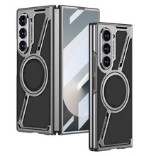 Load image into Gallery viewer, Electroplating Leather Shockproof Phone Case With Screen Protector For Galaxy Z Fold 7/6
