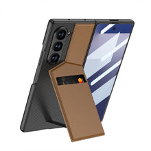 Load image into Gallery viewer, Leather Card Holder Shockproof Phone Case With Screen Protector For Galaxy Z Fold 6/7
